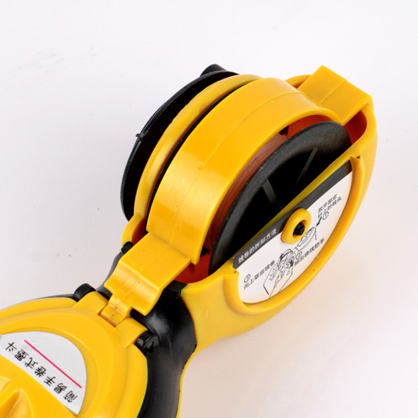 Carpenter Manual Ink Marker Chalk Line, 15 Meters Line, Hand Crank Wind Chalk Line Box, for Woodworking Construction