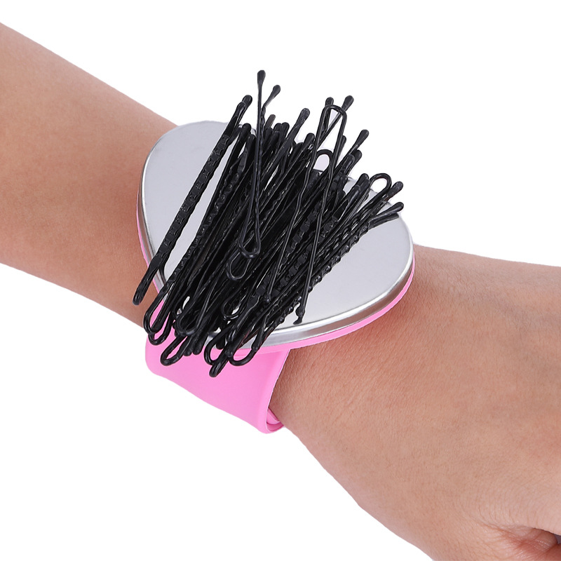 Pinzas magnéticas para el pelo, pulsera de silicona ajustable, horquillas, correa de soporte para accesorios de peinado