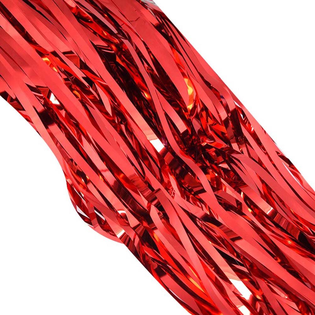 1 Pcs Door Curtain Decoration Fringe Tinsel for Birthday Party Wedding Background Backdrop P7Ding: Red / S
