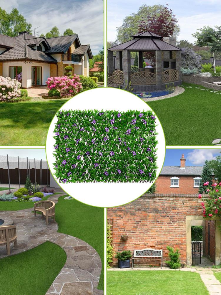 Patio Fence Privacy Screen Decorative Fencing Panel For Balcony Artificial Privacy Fence Screen Faux Ivy Leaf Screening Hedge Fo