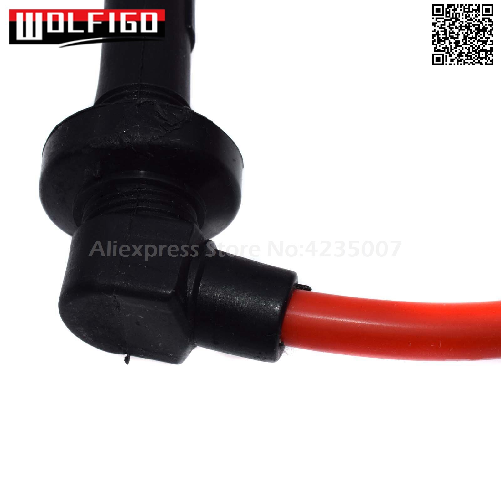 WOLFIGO-juego de cables de bujías rojas de silicona, 10,2 MM, compatible con Mitsubishi Eagle, Eclipse, Talon, 4G61, 4G64,