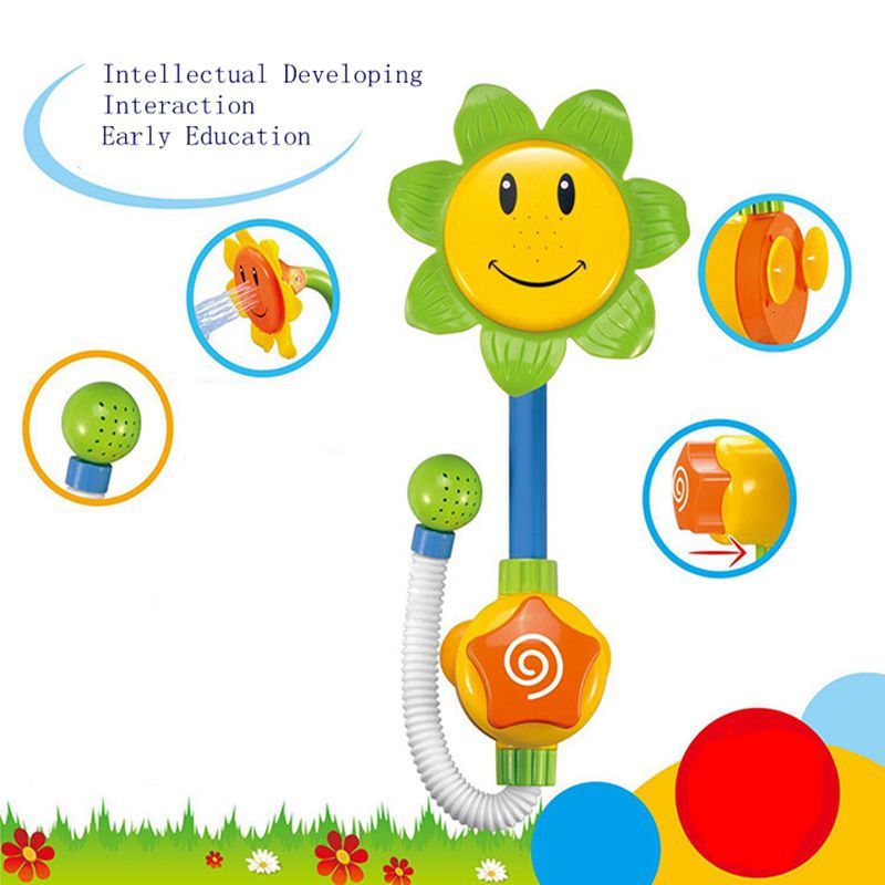 bebé baño juguete bañera girasol ducha grifo Spray agua natación baño juguetes para niños agua divertida juego