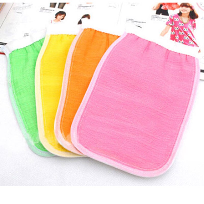 Hammam Shower Bath Scrub Glove Exfoliating Body Scrub Facial Tan Massage Mitt Removal Kessa Exfoliate Peeling Glove Towel: 1pcs Random