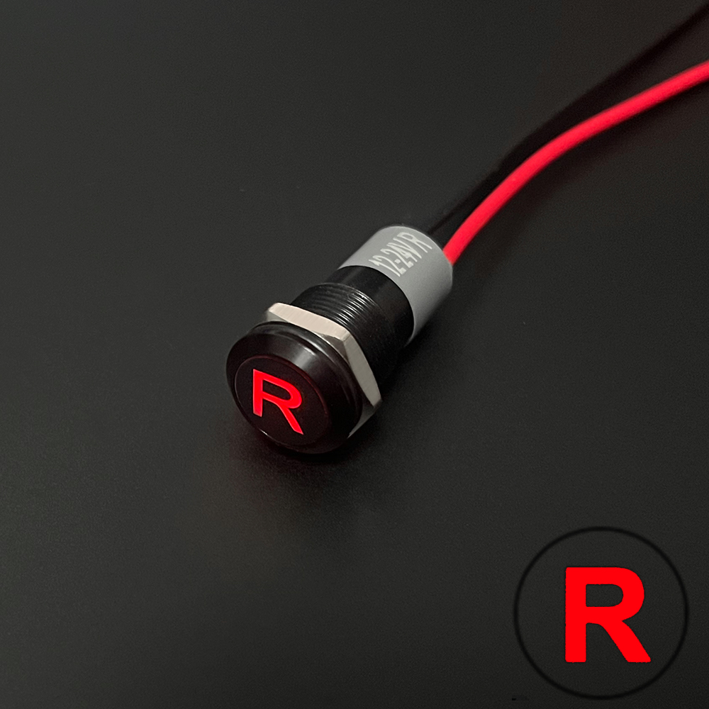 8/12/14MM Black Housing Metal Indicator Light Waterproof Car LED Pilot Signal Lamp Panel Dashboard Warning 12V 24V Customization: 3XL / SKY BLUE