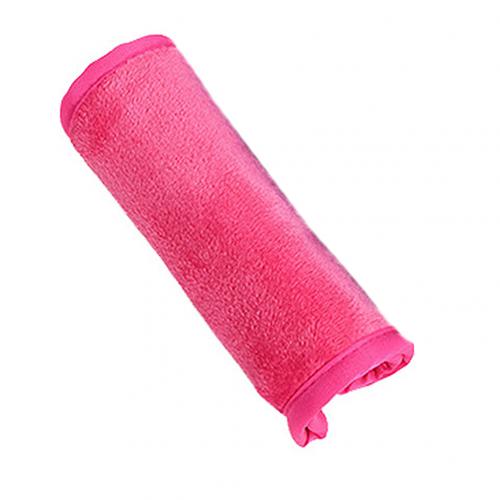 Serviettes en microfibre réutilisables respirant couleur unie démaquillant serviette visage lingette serviette séchage rapide essuie-mains outil de nettoyage: Rose Red