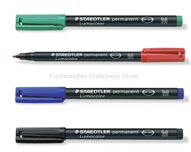 4 Stuks Staedtler 317M Gekleurde Markeerstift Vette Marker Pennen Briefpapier School Kantoorbenodigdheden Sneldrogende Waterdicht Permanente markers