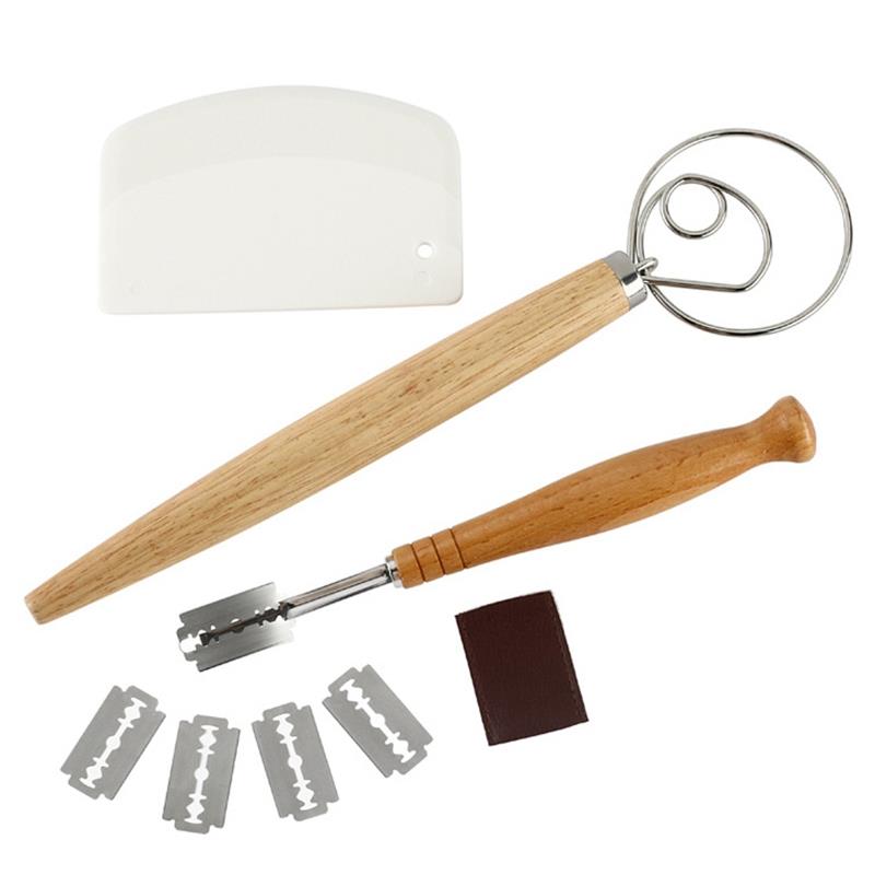 Practical Assorted Bread Making Tool Set Assorted Bread Proofing Tools Kitchen Cake Scraper Dough Whisk Kitchen Tools: Random Color Size 4