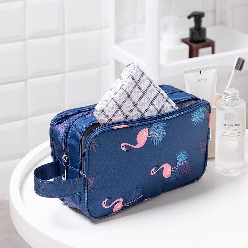 Flamingo Cosmetische Tas Necessaire Travel Organizer Make Up Box Toilettas Kit Wassen Wc Tas Grote Capaciteit Waterdichte Pouch