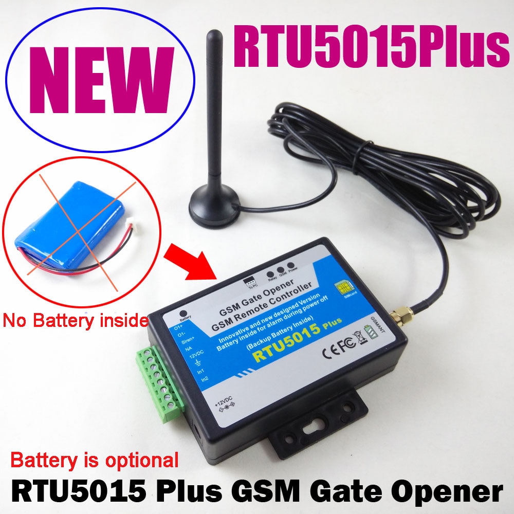 Gsm portåpner relébryter fjernkontroll trådløs døråpner med gratis samtale rtu 5015 plus