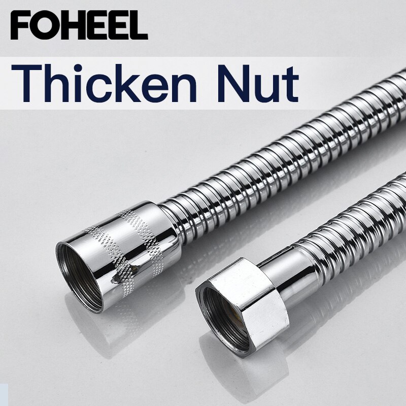 Foheel mangueiras de encanamento mangueira flexível 1.5m aço inoxidável mangueiras de chuveiro acessórios do banheiro atacado dropshipping