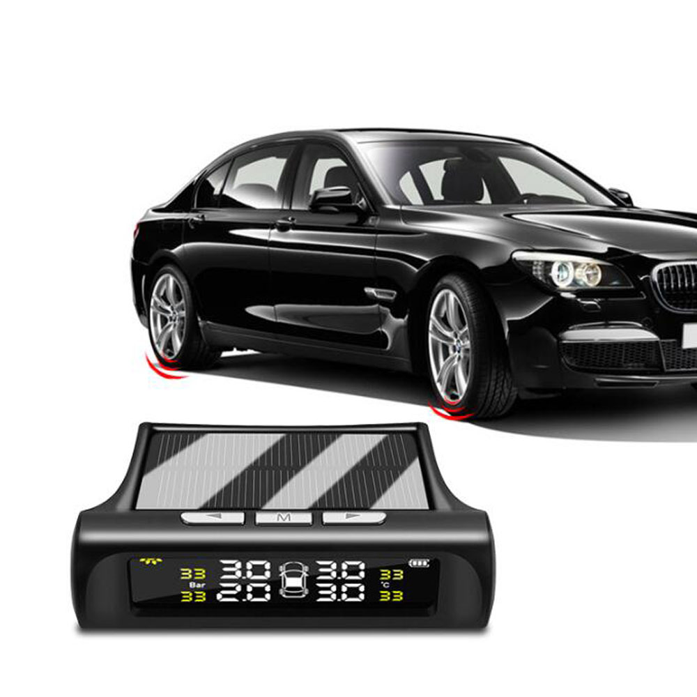 Bandenspanning Alarm TPMS Solar Auto Detectie Systeem Externe of interne Digitale LCD Monitor Auto Auto Veiligheid Alarm
