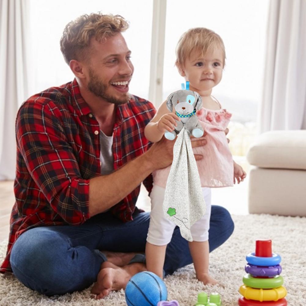 Baby Towel Infant Soothe Appease Towel Soft Plush Comforting Toy Towel Cute Dog Elephant Animal Appease Baby Sleep Toy
