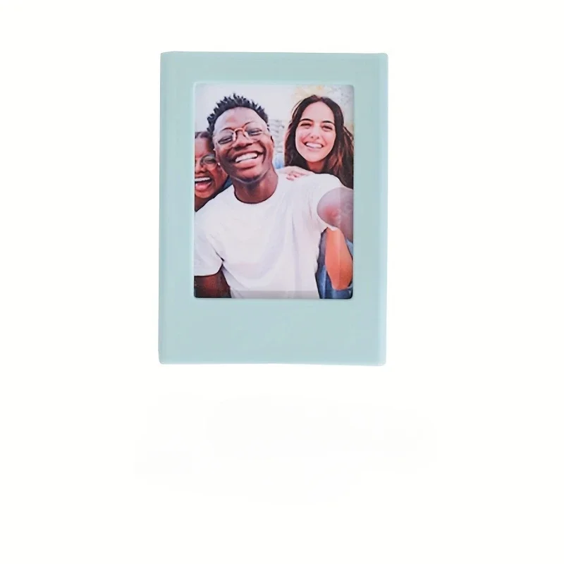Originalitet kjøleskapsmagnet 3 -tommers bilderamme mini instax fotoalbum liten fotokortholder fotostativ skrivebordsdekor: Mørk grå