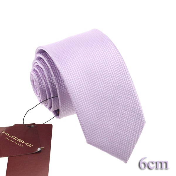 Huishi lilla lilla til mænd slank slips 6 cm bryllupskjole slips plaid business gravatas slank skjorte tilbehør: Tp -105