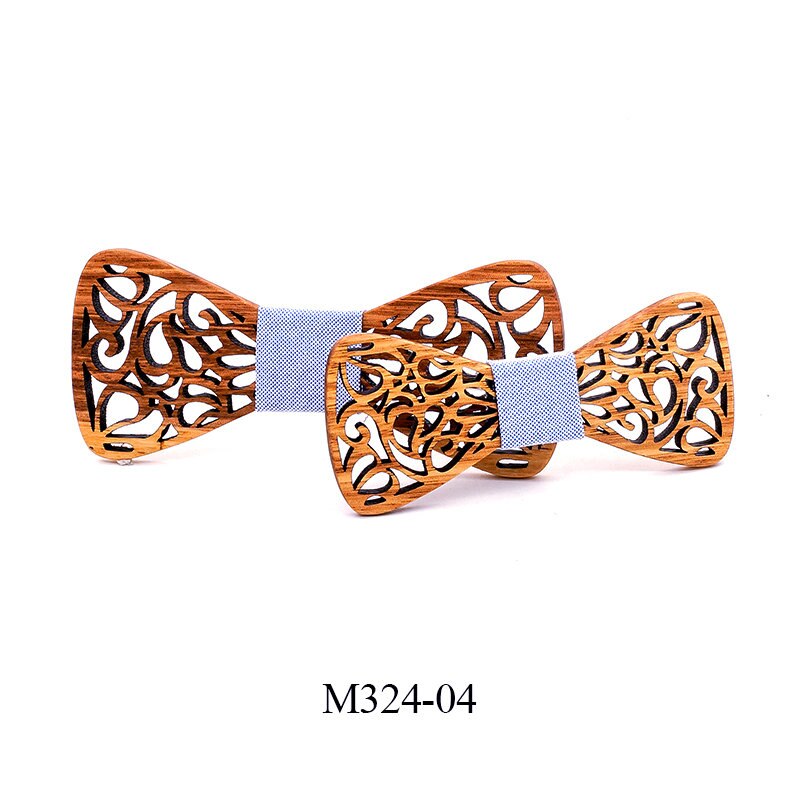 Eltern-Art Nette freundlicher Jungen Holz Fliege freundlicher Schmetterling Typ Bogen krawatten Mädchen Holz Bogen krawatten für männer einstellen Corbatas Para hombre: M324-4