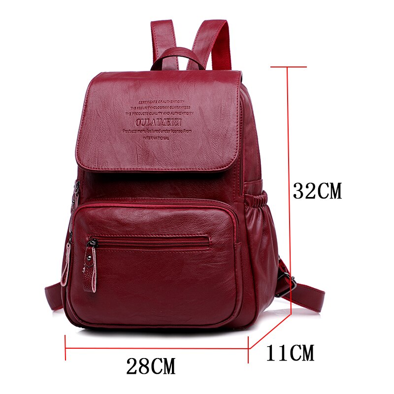 Lanières de luxe femmes sacs à dos de en cuir PU sac à dos femme sacs d'école pour fille grande capacité voyage Ba