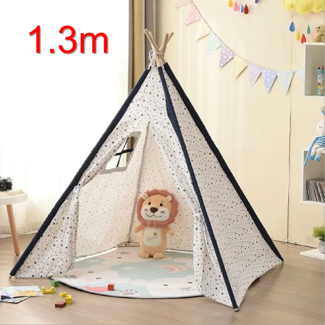1,3 M kinder Zelt Für Kinder Geburtstag Kinder Cabana Große Spielen Haus Dekoration Teppich Tragbare Tipi Infantil Haus: AZ014-diandian