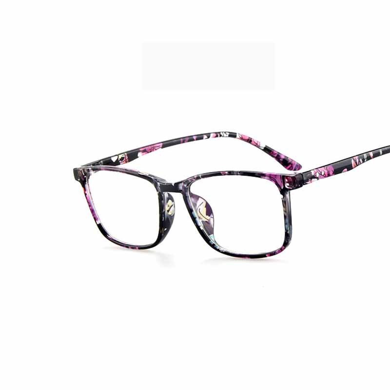 Monture de lunettes carrées pour hommes et femmes, monture de lunettes tendance avec imprimé léopard, lunettes de vue sur ordonnance: 1