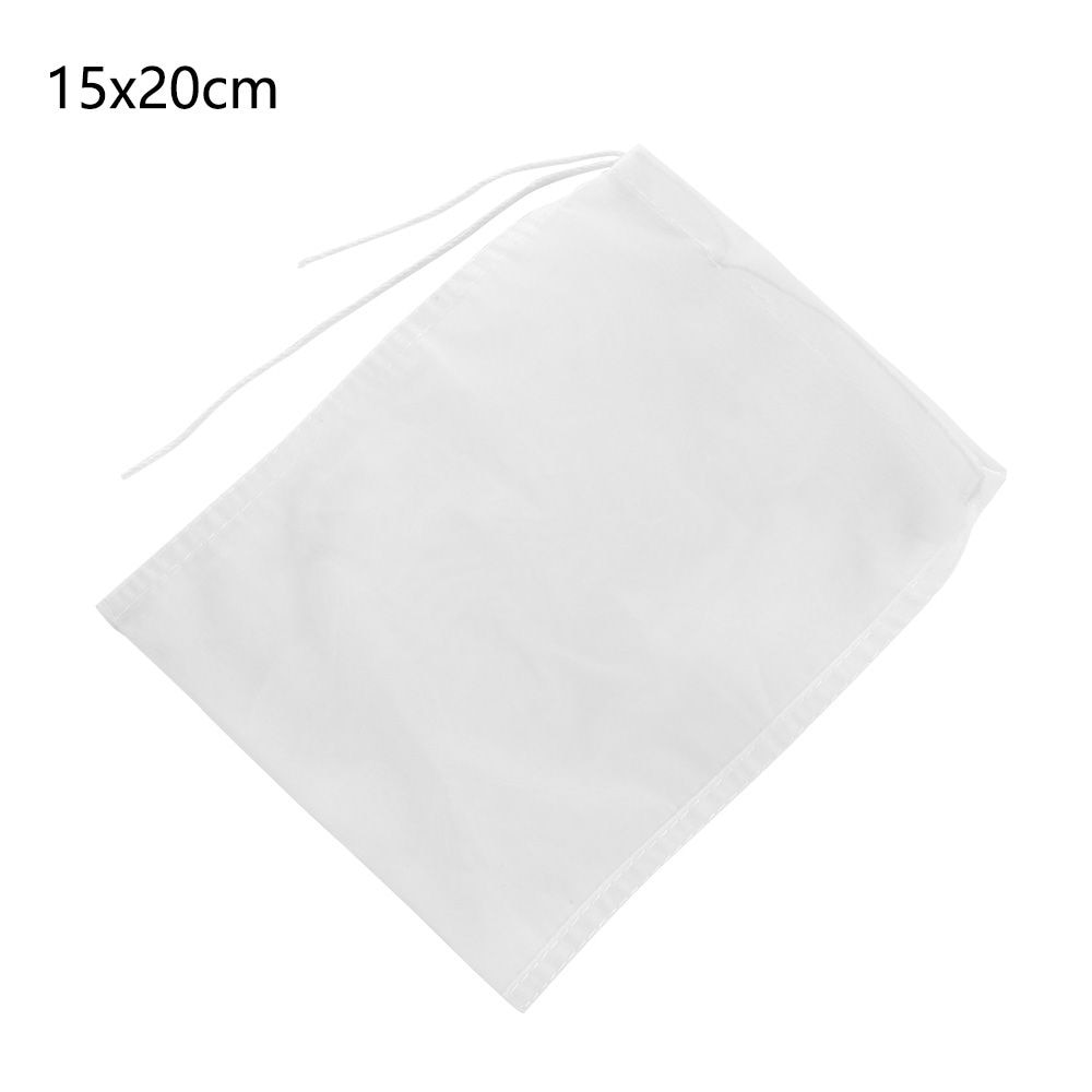 Reusable Fine Mesh Wine Strainer Juice Soymilk Nut Milk Tea Nylon Filter Bag Bowl Shape Food Coffee Filter Cheese Cloth: 15x20cm