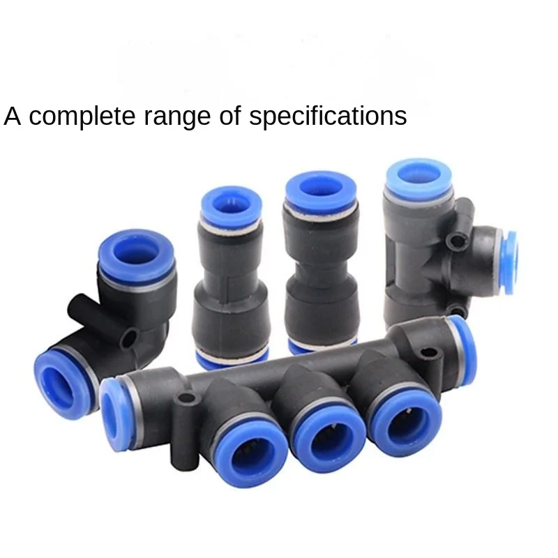 Pneumatische passend zu, 2-Wege-Schnellkupplung, Rohrschlauch, 4 mm, 6 mm, 8 mm, 10 mm, 12 mm, 16 mm, Luft-Pneumatik-Teile, Verbindungsstück