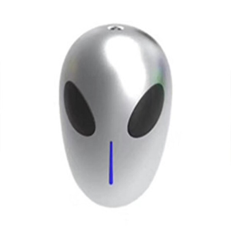 Laiyiqi Alien ET UFO pequeña cabeza inalámbrica Bluetooth altavoz calavera portátil correa de cordón BT de Navidad altavoz bocinas mp3: Silver