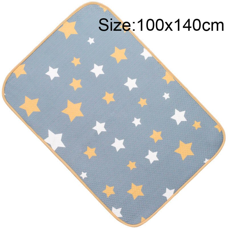 Baby Diaper Changing Pads Stroller Mat Reusable Baby Pram Mattress Newborn Waterproof Sheet: D(100x140cm)