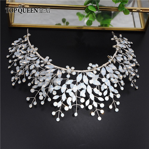 TOPQUEEN HP200 Bridal Tiara Crystal Wedding Tiara and Crown Crystal Bride Hair Jewelry Handmade Wedding Hair Accessories: adult crown