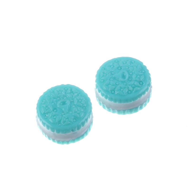 20 Uds. De galletas redondas de resina de 15mm, cabujón, decoración de fondo plano, manualidades, adornos para álbumes de recortes, accesorios Diy: Blue