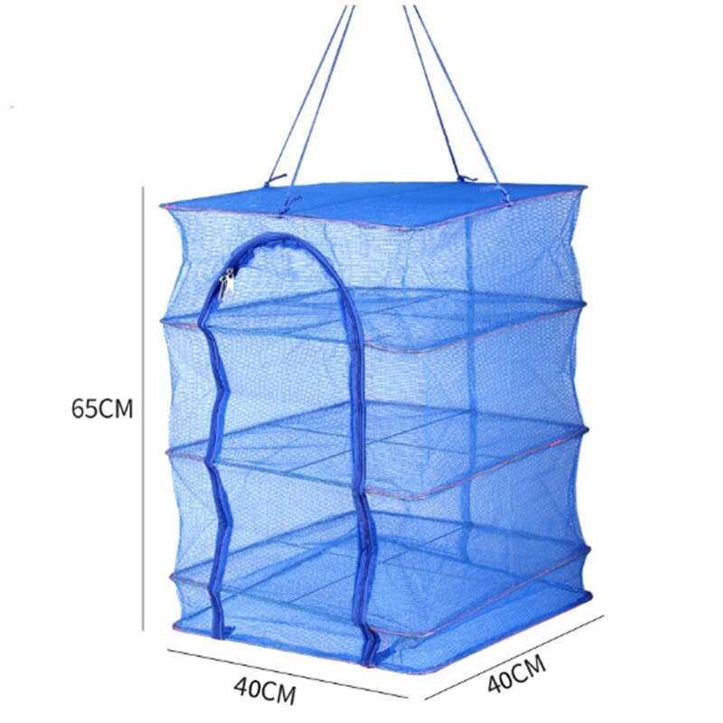 1Pcs Foldable 4 Layers Drying Rack for Vegetable Fish Dishes Mesh Hanging Drying Net Hanging Natural Way to Dry Food