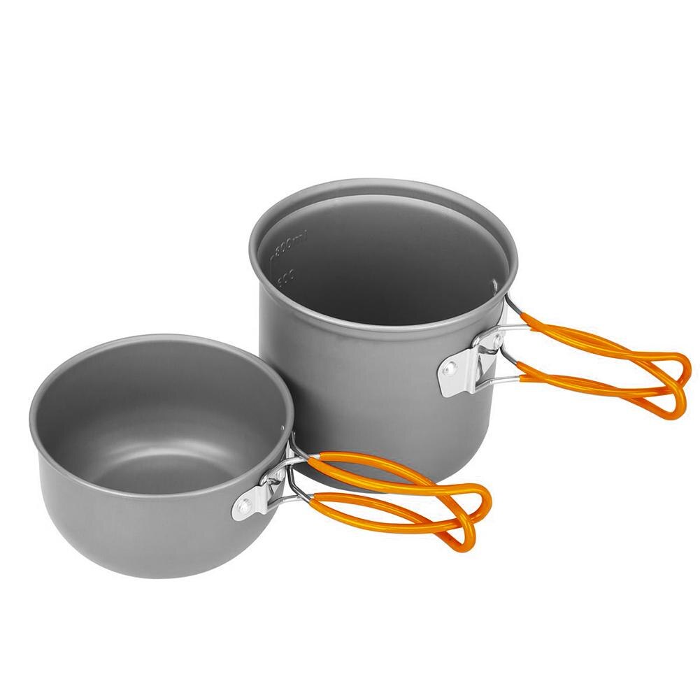 Ultralight Camping Cookware Utensils outdoor tableware set Hiking Picnic Backpacking Camping Tableware Pot Pan 1-2persons