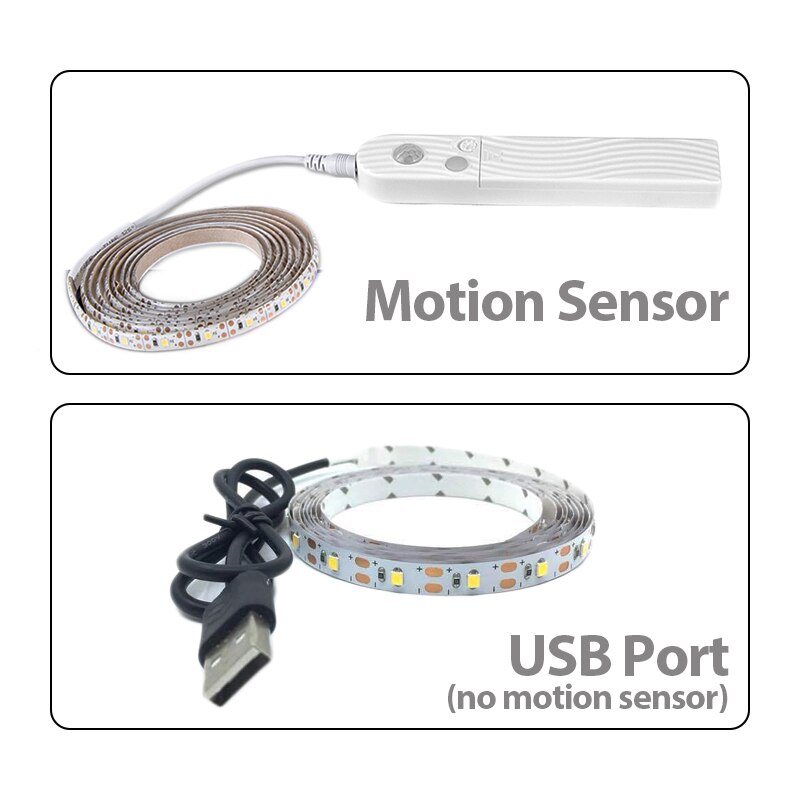 LED Strip Licht Met Motion Sensor Lamp Strips USB Diode Tape TV Backlight kinderen Nachtlampje Thuis Kerst Decoratie led