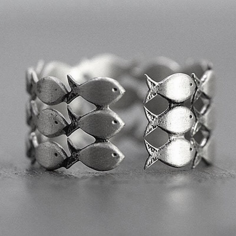 To My Daughter Swimming Against The Current Ring Adjustable Finger Ring for Women QP2 Grandado