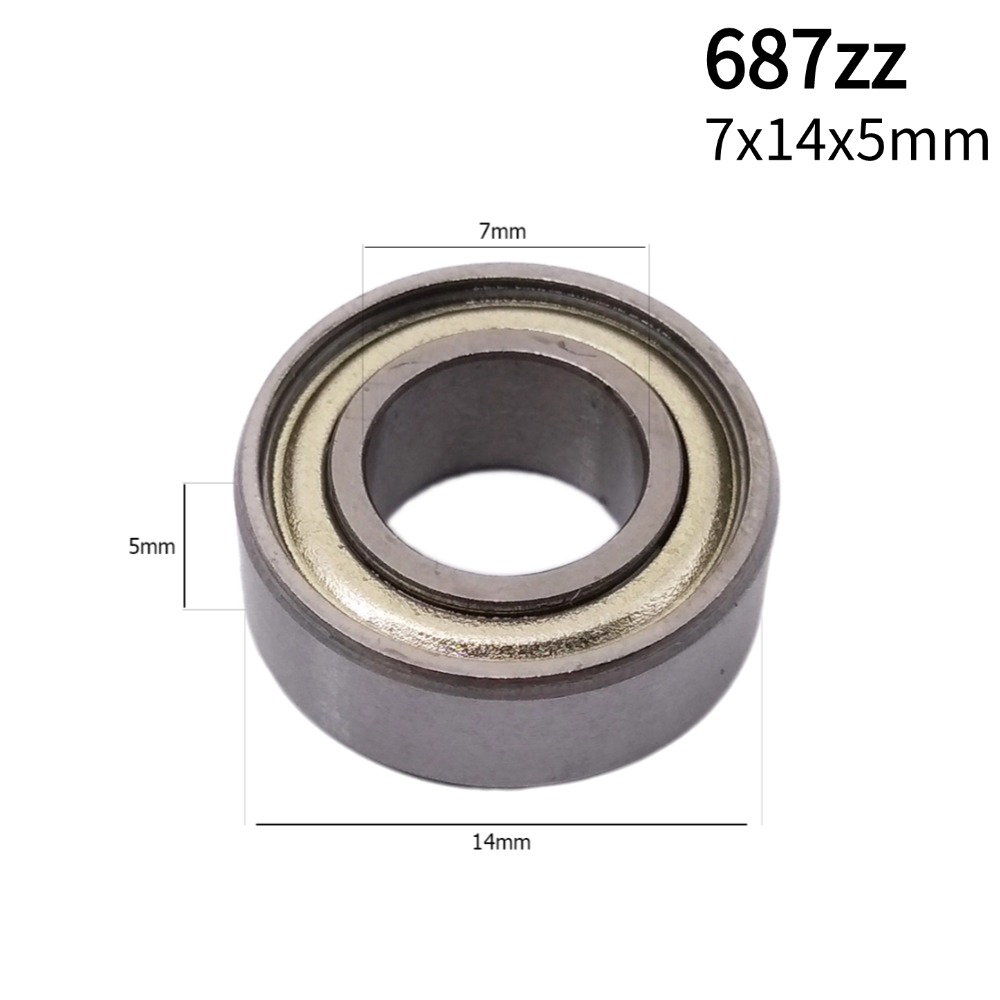 Rodamientos de bolas de piezas, pieza de acero al carbono con ranura profunda para monopatín, 10-100, 608zz, 623zz, 625zz, 626zz, 685zz, 688zz, 607zz: Oro / 10 Unids