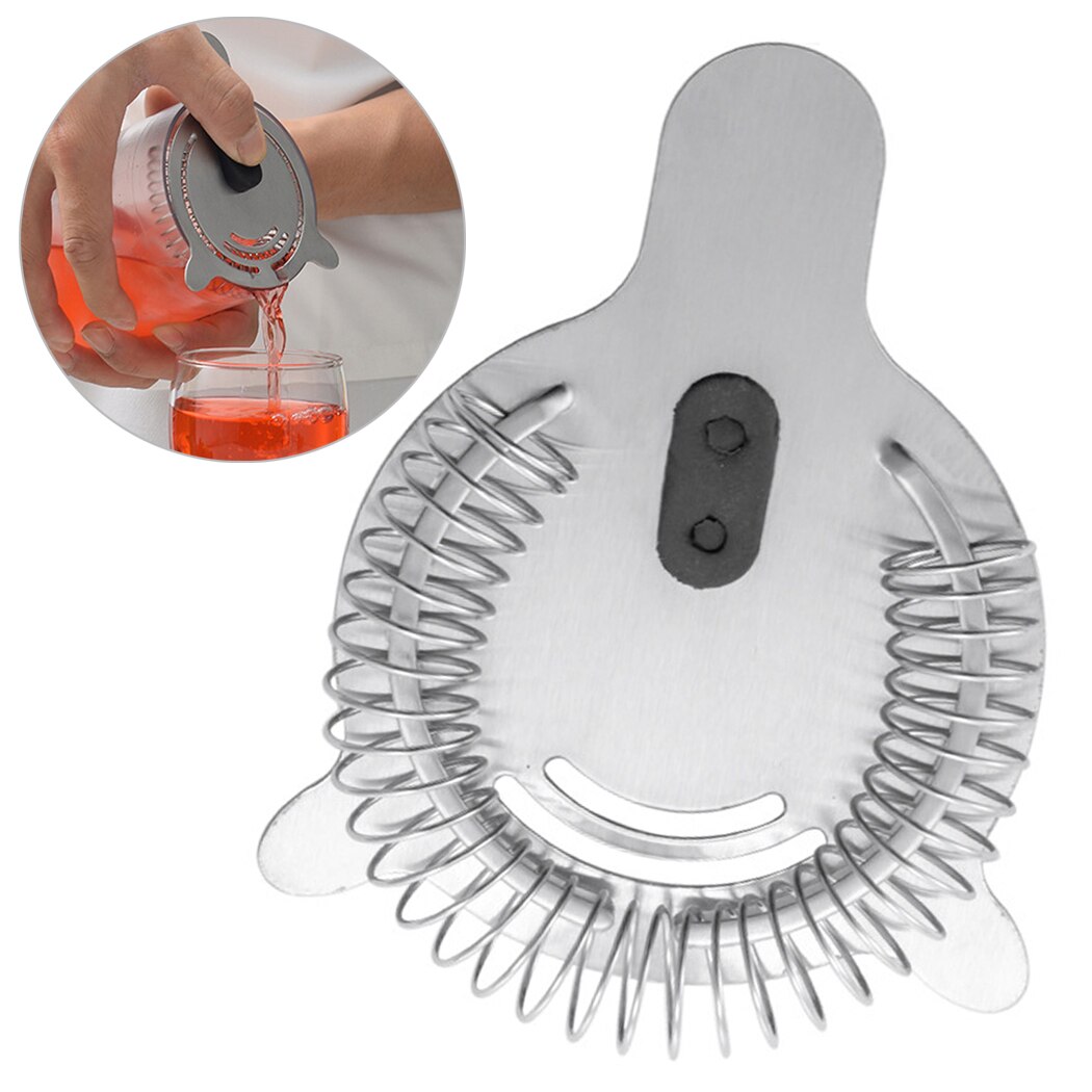 Bar Strainer Sturdy Stainless Steel Cocktail Strainer Cocktail Tool Bartender Supplies Ice Filter Strainer Bar Tool