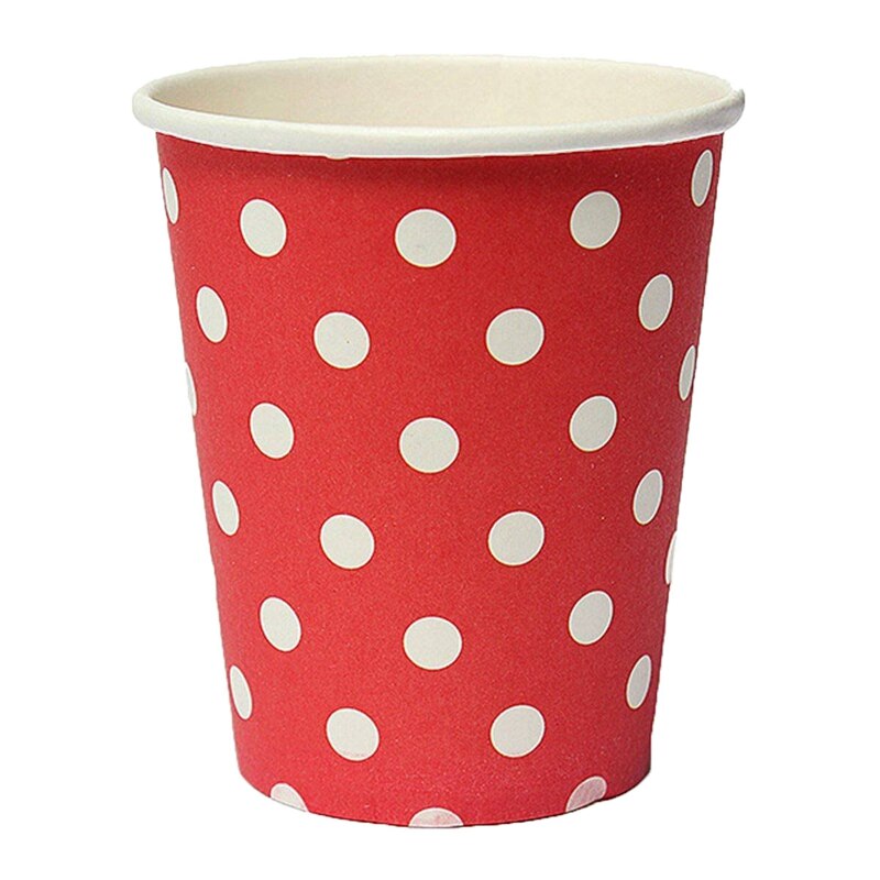 50pcs Polka Dot Paper Paper Cups Case Disposable T... – Grandado