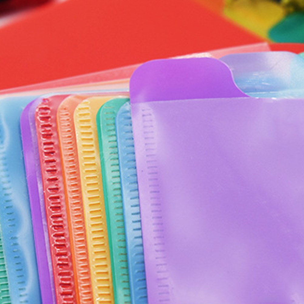 A4 12 Pages File Folders Rainbow Document Holder Organizer with Slash Pockets PP Material DQ