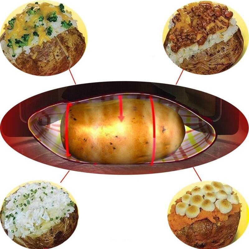 Potato Microwave Pouch Microwave Potato Cooker Bag Reusable Washable Fabric Potato Cooker Pouch Perfect Potatoes