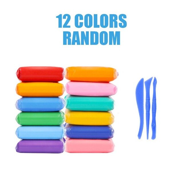 36 farver fluffy slime legetøj magisk blød plasticine antistress lufttør ler til børn uddannelsesmæssig polymer ler playdough slime kit: 12 farver