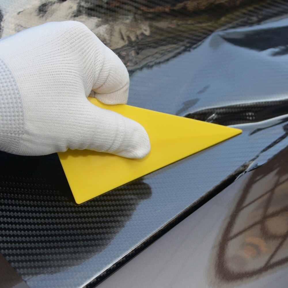 Ehdis Koolstofvezel Film Wikkelen Driehoek Zuigmond Window Muur Papier Tint Plastic Schraper Hoek Sticker Vinyl Installeren Auto Tool