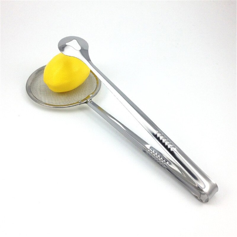 Acier inoxydable pince alimentaire Snack friteuse passoire BBQ Buffet servant des pinces France frite friture maille passoire filtre huile égouttoir