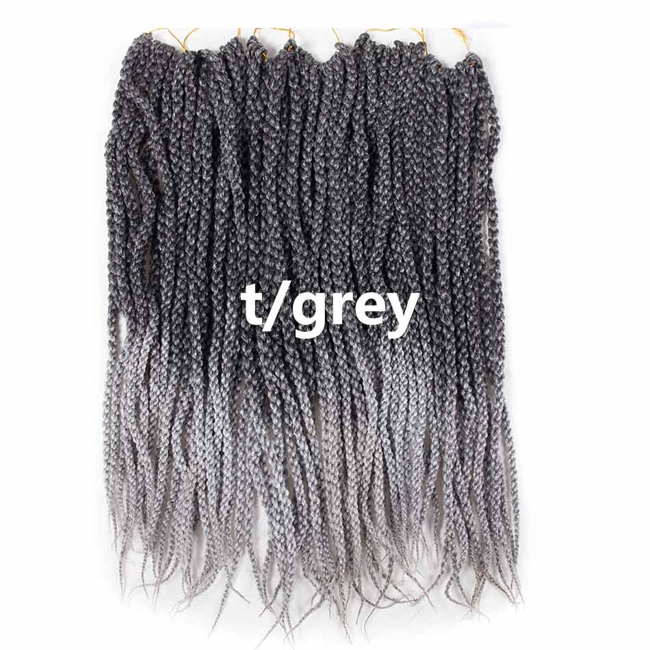 Qp Hair 3D Cubic Twist Crochet Braids Ombre 22" 120g/pack Ombre Crochet Braid Hair Extensions synthetic High Temperature Hair: T1B/Grey