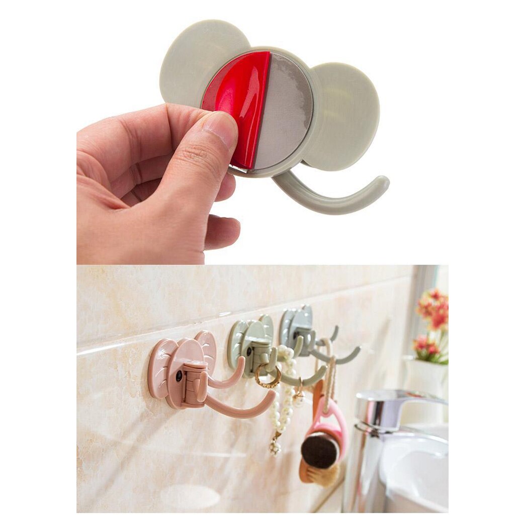 Plastic Adhesive Hooks Wall Hooks Hanger Bathroom Office Hooks for Kitchen Bathroom Home Stick on Wall Hanging