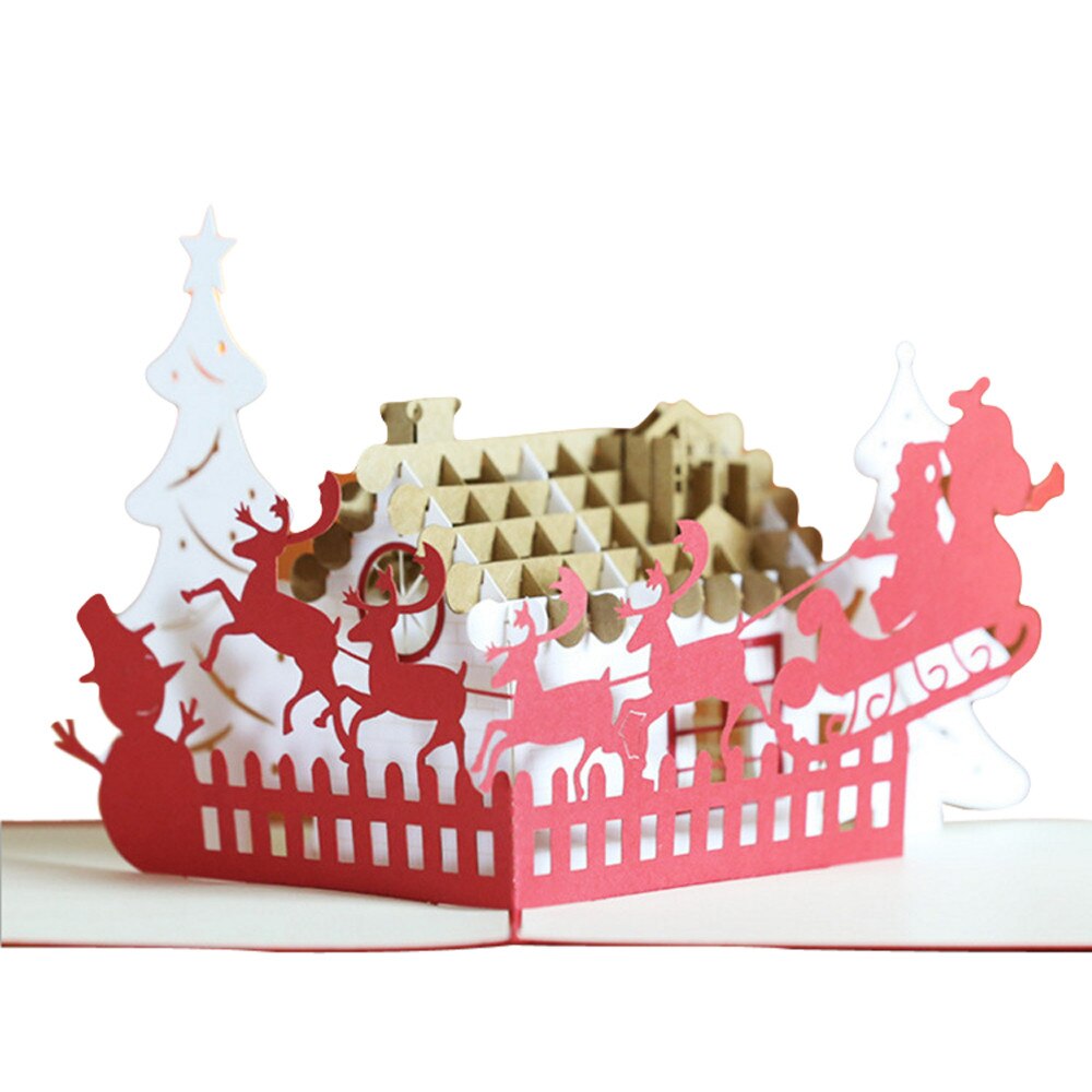 3D kerstkaarten Pop Up Wenskaart special kerstkaar... Grandado