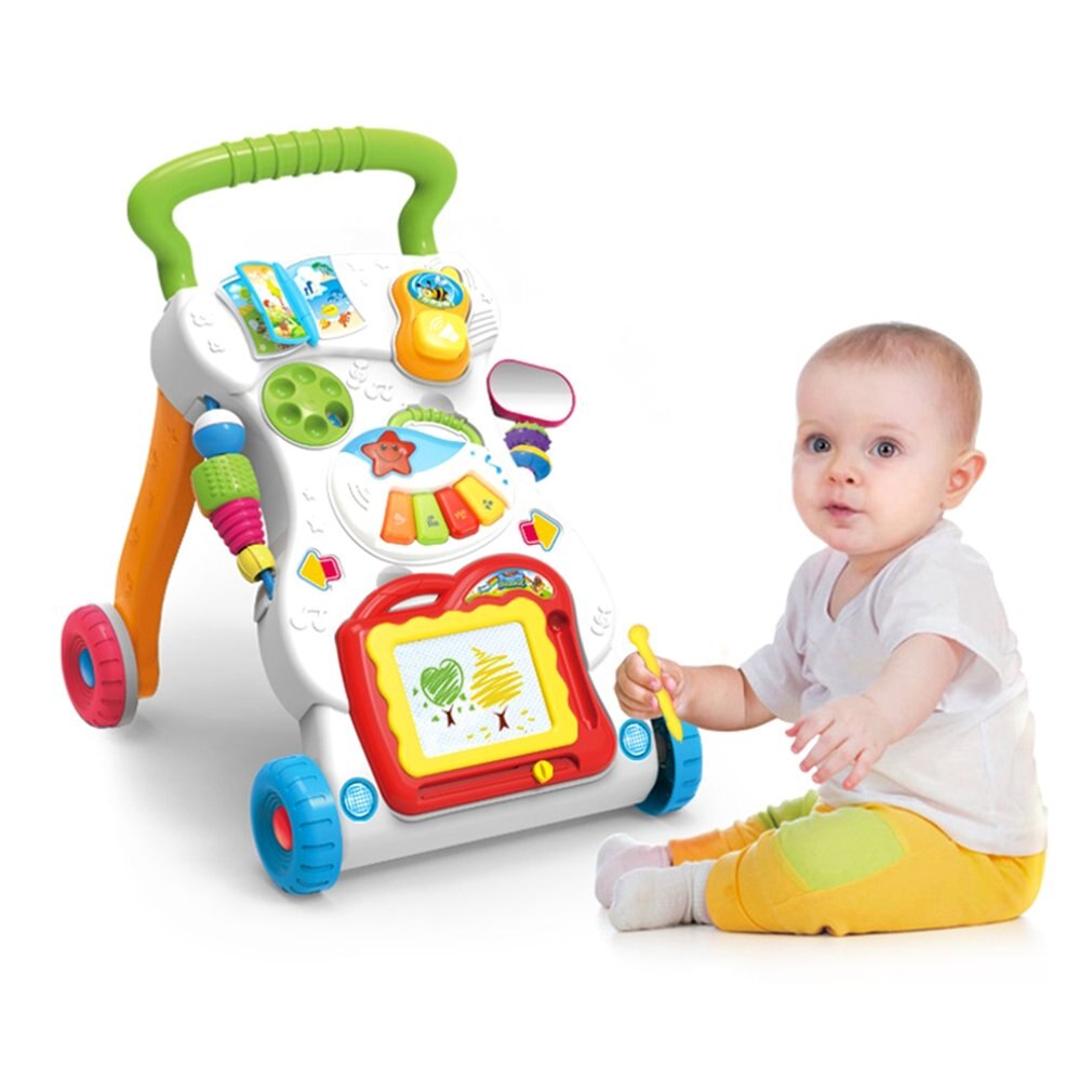 Baby toddler vogn sidde-til-stå rollator baby læring walking assistent spædbarn sikkerhed baby walkers første trin bil