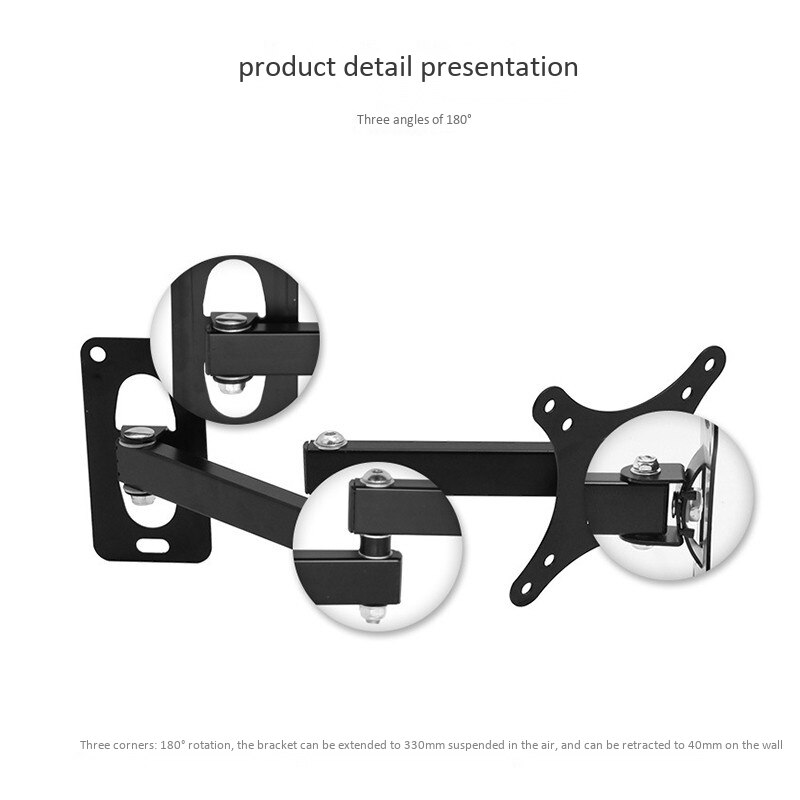 Universal- Zauberstab Halterung Ständer für 14-27 zoll LCD LED Bildschirm Höer Einstellbare Monitor Versenkbare Zauberstab für VESA Tv-B