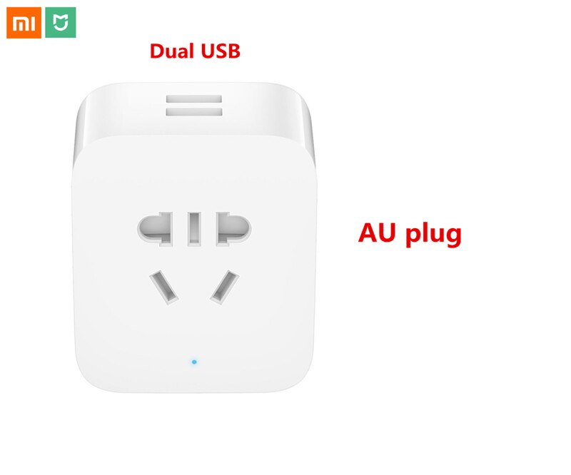 Original Xiaomi mijia Smart Socket Plug Dual USB with Bluetooth Gateway WIFI Socket Power Adapter Wireless Remote by APP mi home: USB version with AU