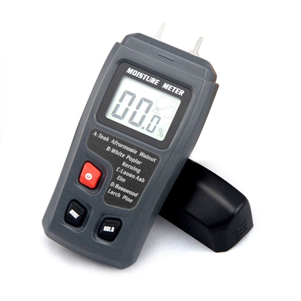 Digital Hygrometer Wood Moisture Meter Damp Humidity Meter LCD Moisture Detector Tree Density Tester Tool For Timber Plaster