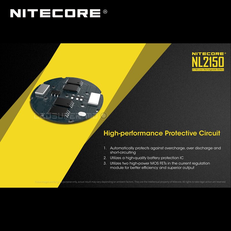 Next Generation Nitecore NL2150 Rechargeable Li-ion 21700 Battery 5000 mAh with CE &amp; ROHS Certifications