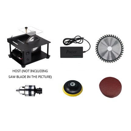 150W Multifunctional Mini Table Saw DC Woodworking Sliding Table Saw Jade Handmade DIY Crafts Cutting Machine Angle Cut Tools: Simple model B