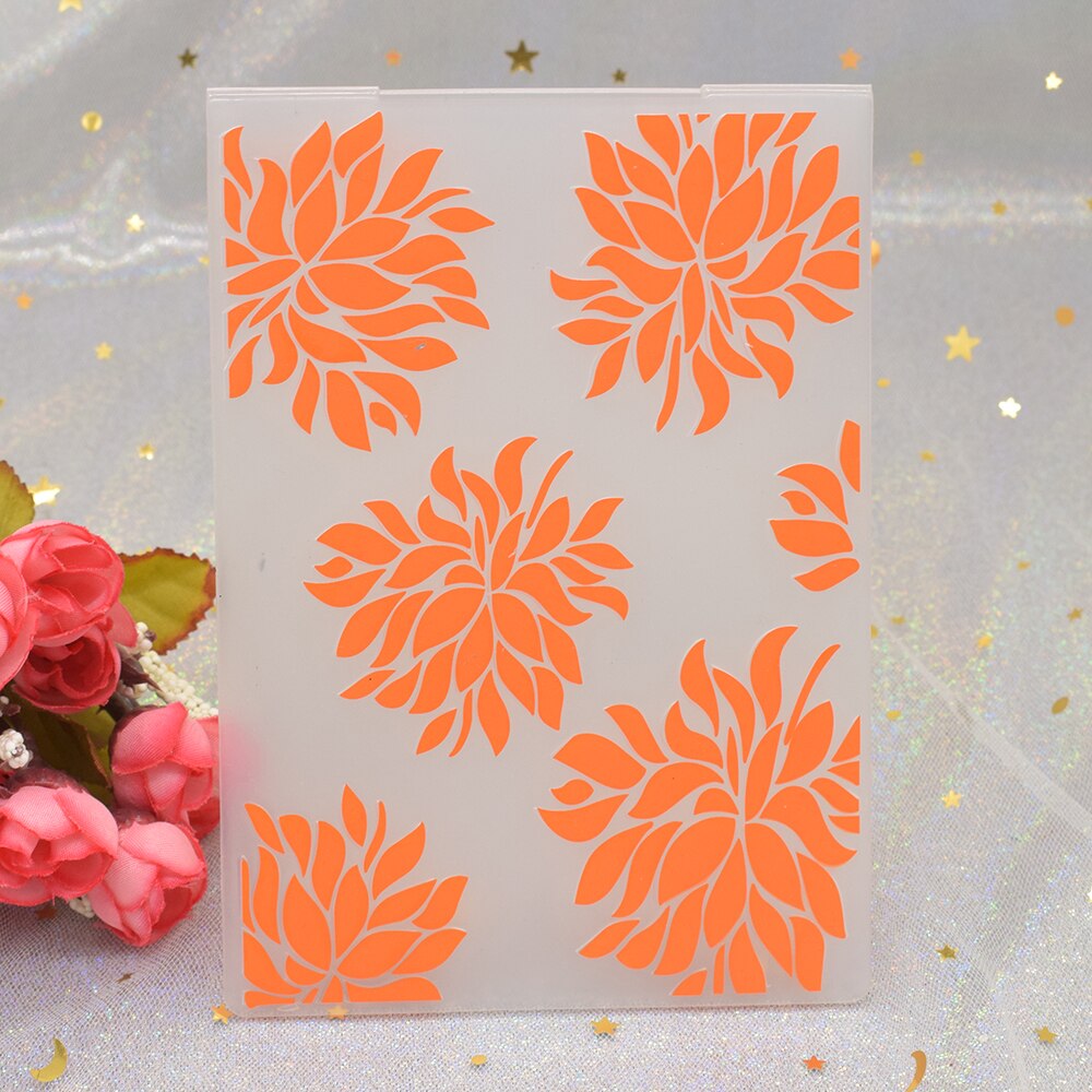 3D Flowers Embossing Folders for DIY Scrapbooking Paper Card Making Craft Plastic Embossing Template Stencil: Flowers